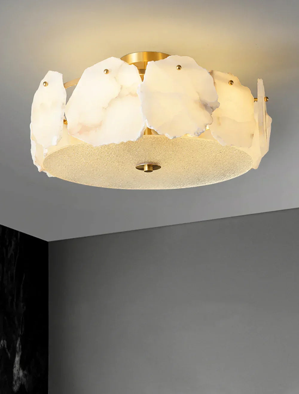 Artze Ceiling Light in alabaster for Living Room by AUVIELIGHT