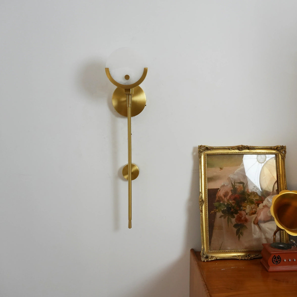 Ava Wall Light in alabaster for Hallway by AUVIELIGHT