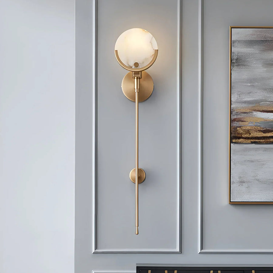 Ava Wall Light in alabaster for Hallway by AUVIELIGHT