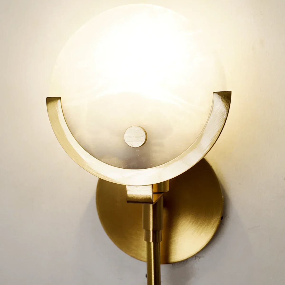 Ava Wall Light in alabaster for Hallway by AUVIELIGHT