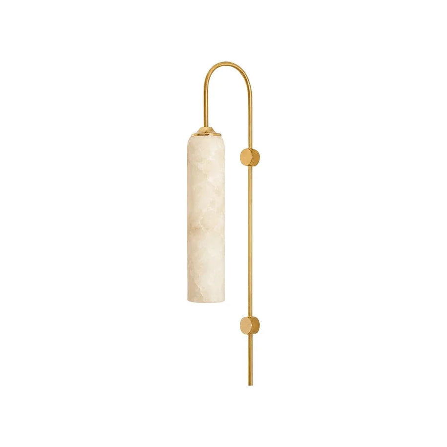 Cylinder Tube Wall Sconce in alabaster for Hallway by AUVIELIGHT