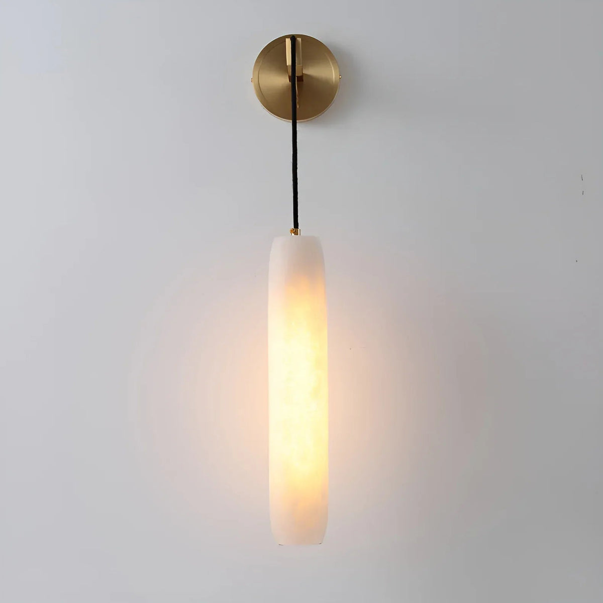 Flute Wall Light in alabaster for Hallway by AUVIELIGHT