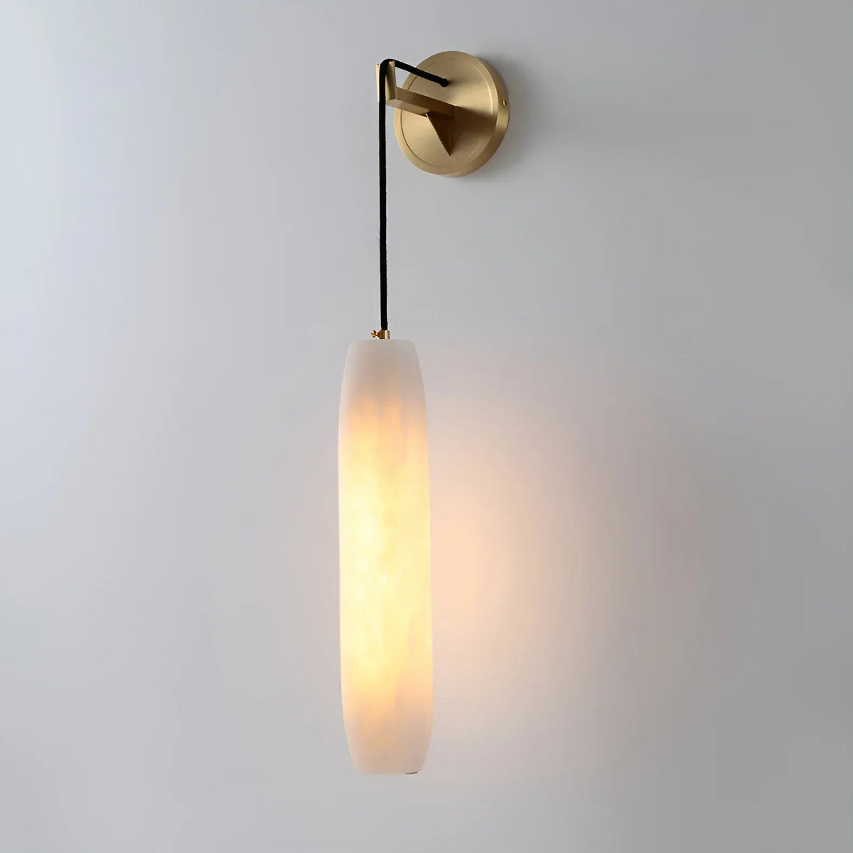 Flute Wall Light in alabaster for Hallway by AUVIELIGHT