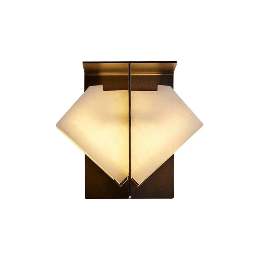 Folded Wall Sconce in alabaster for Hallway by AUVIELIGHT