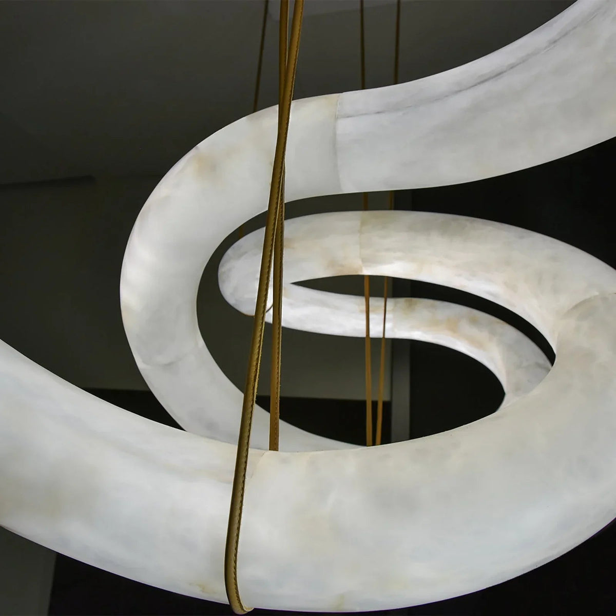 Infinity Chandelier in alabaster for Dining Room by AUVIELIGHT
