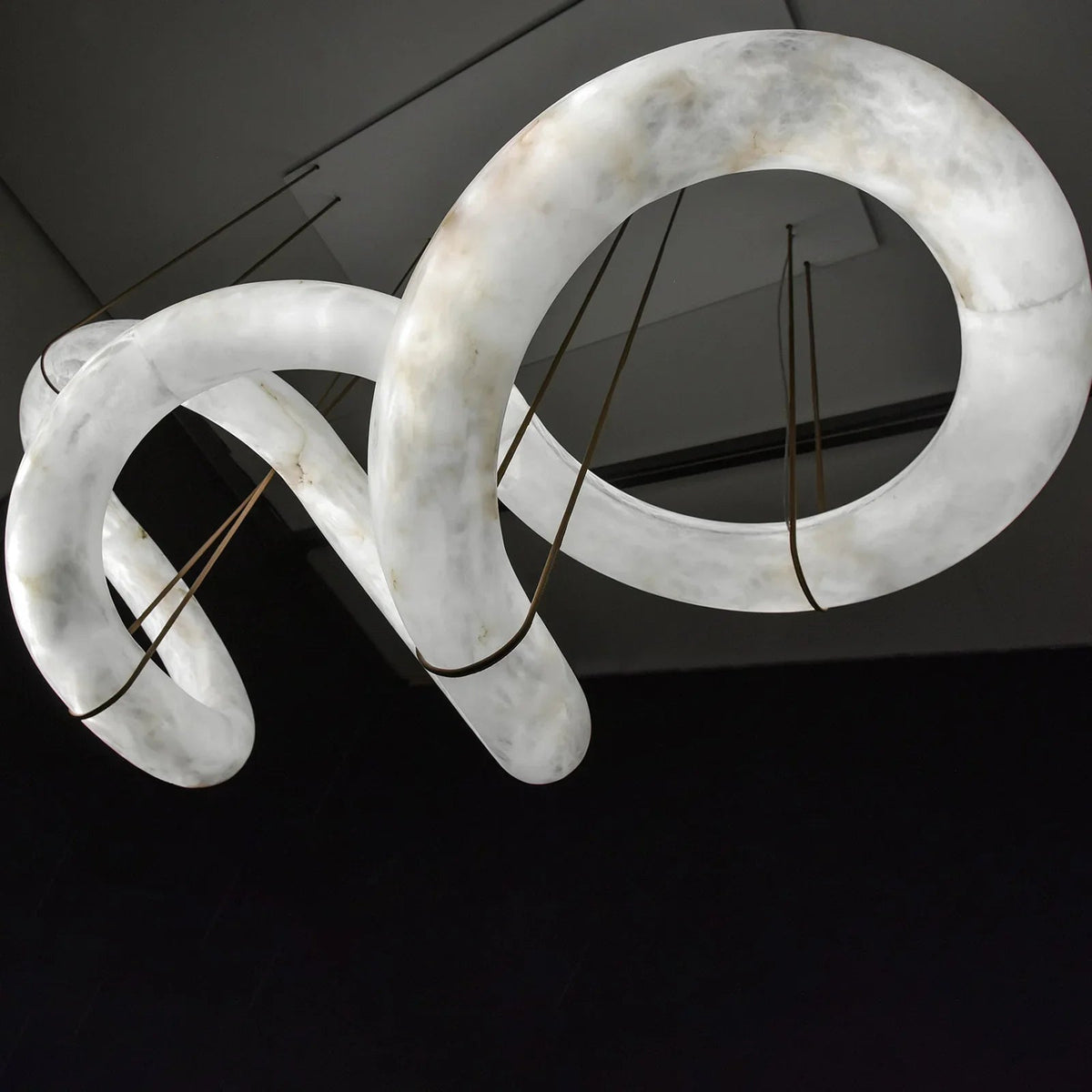 Infinity Chandelier in alabaster for Dining Room by AUVIELIGHT