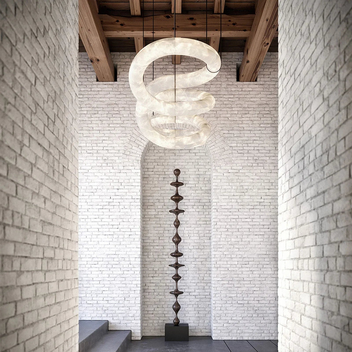 Infinity Chandelier in alabaster for Dining Room by AUVIELIGHT