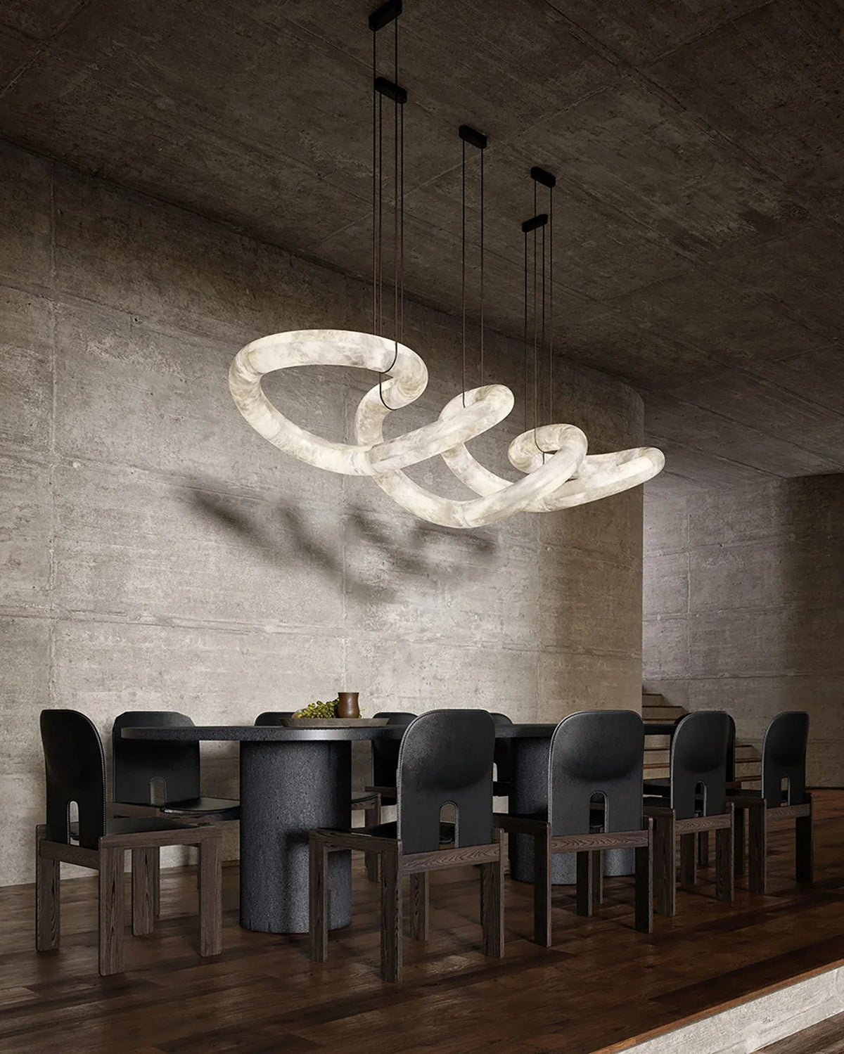 Infinity Chandelier in alabaster for Dining Room by AUVIELIGHT