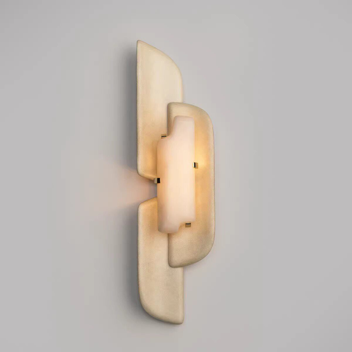 Layered Wall Sconce in alabaster for Hallway by AUVIELIGHT