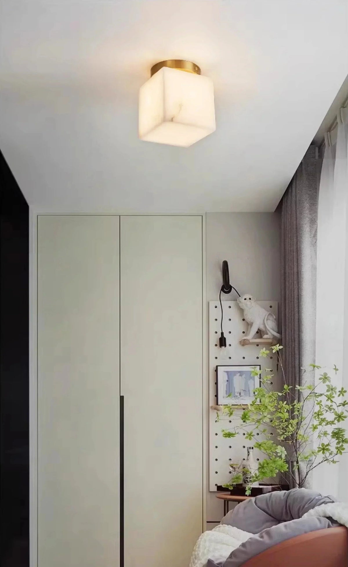 Melange Ceiling Light in alabaster for Living Room by AUVIELIGHT