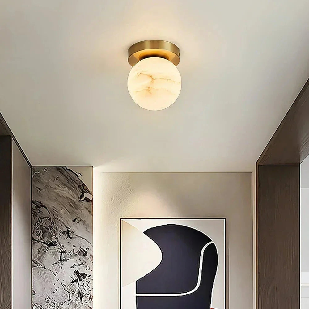Melange Ceiling Light in alabaster for Living Room by AUVIELIGHT