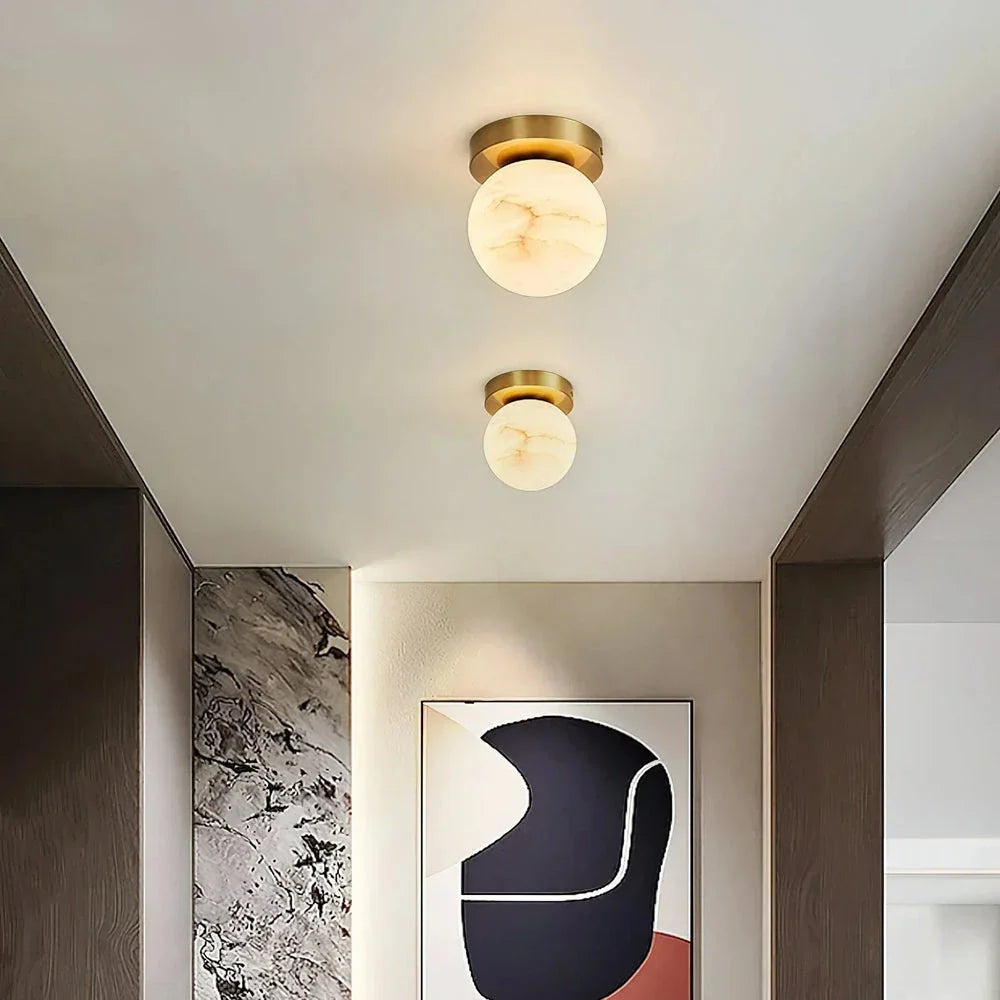 Melange Ceiling Light in alabaster for Living Room by AUVIELIGHT
