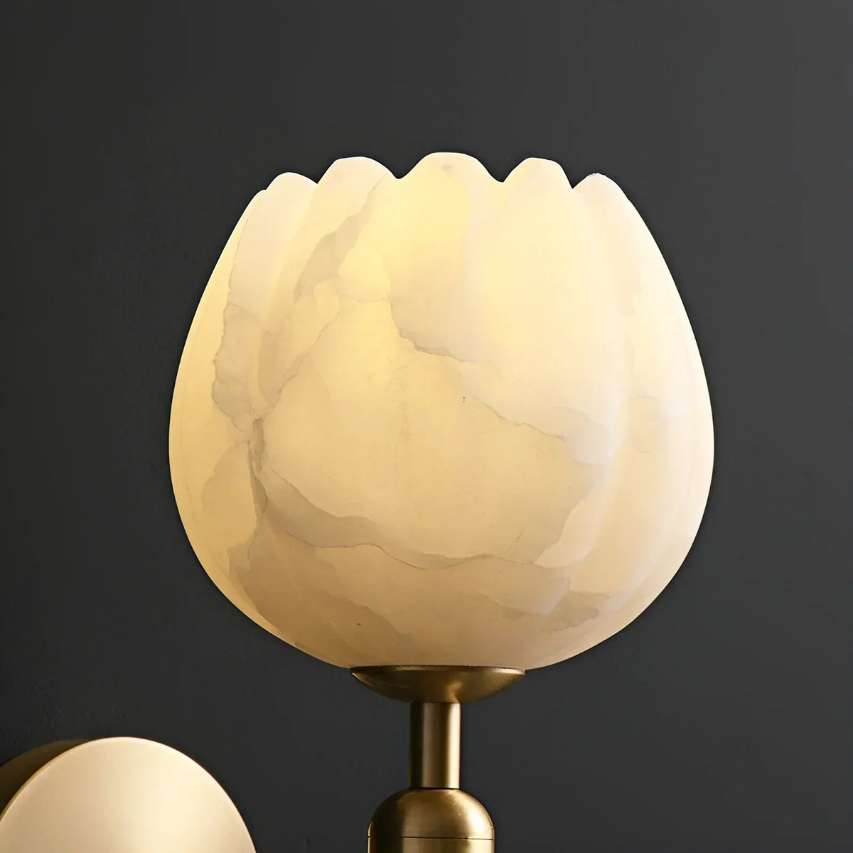 Mian Wall Light in alabaster for Hallway by AUVIELIGHT