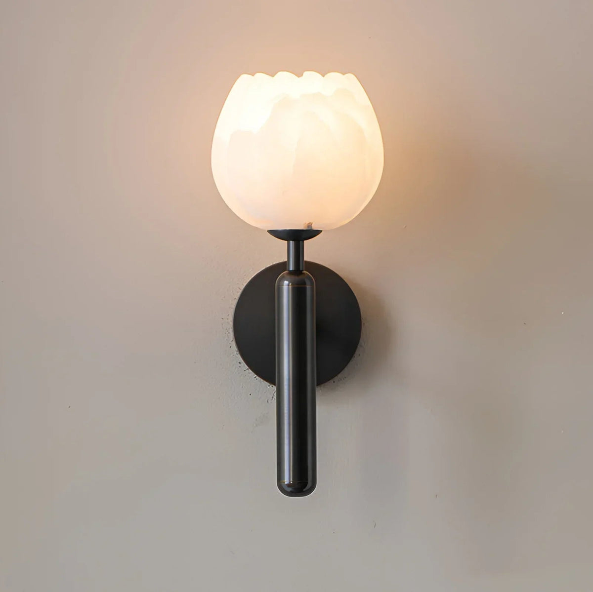 Mian Wall Light in alabaster for Hallway by AUVIELIGHT
