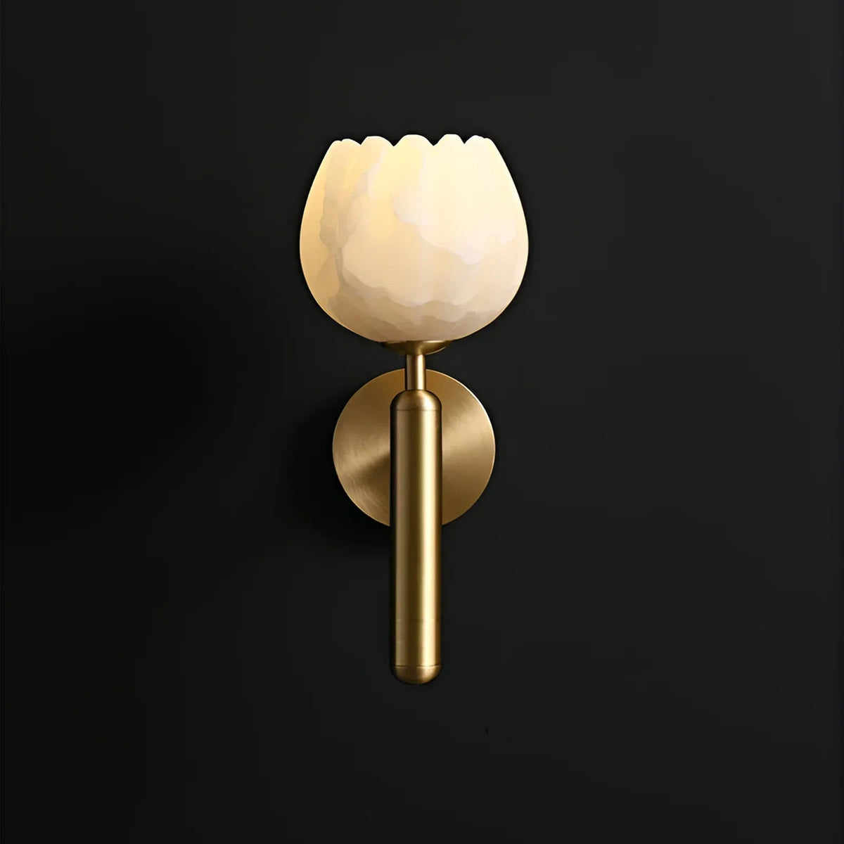 Mian Wall Light in alabaster for Hallway by AUVIELIGHT