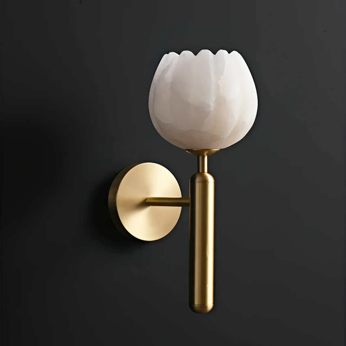 Mian Wall Light in alabaster for Hallway by AUVIELIGHT