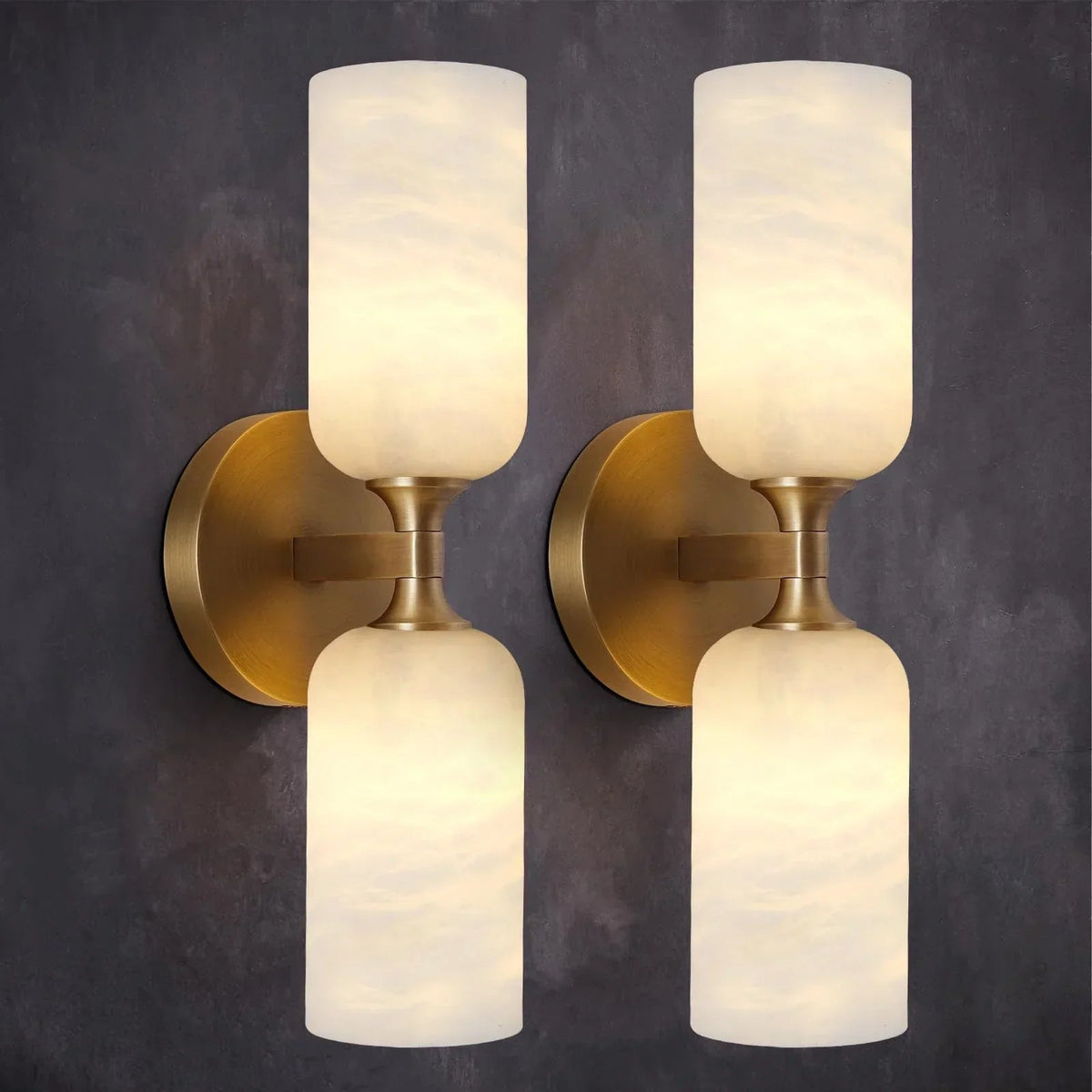 Monty Linear Wall Sconce in alabaster for Hallway by AUVIELIGHT