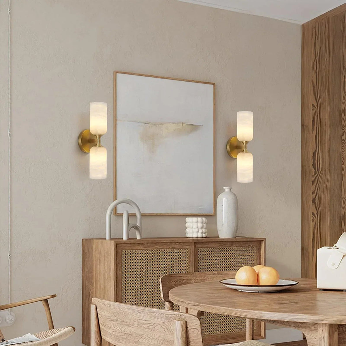 Monty Linear Wall Sconce in alabaster for Hallway by AUVIELIGHT