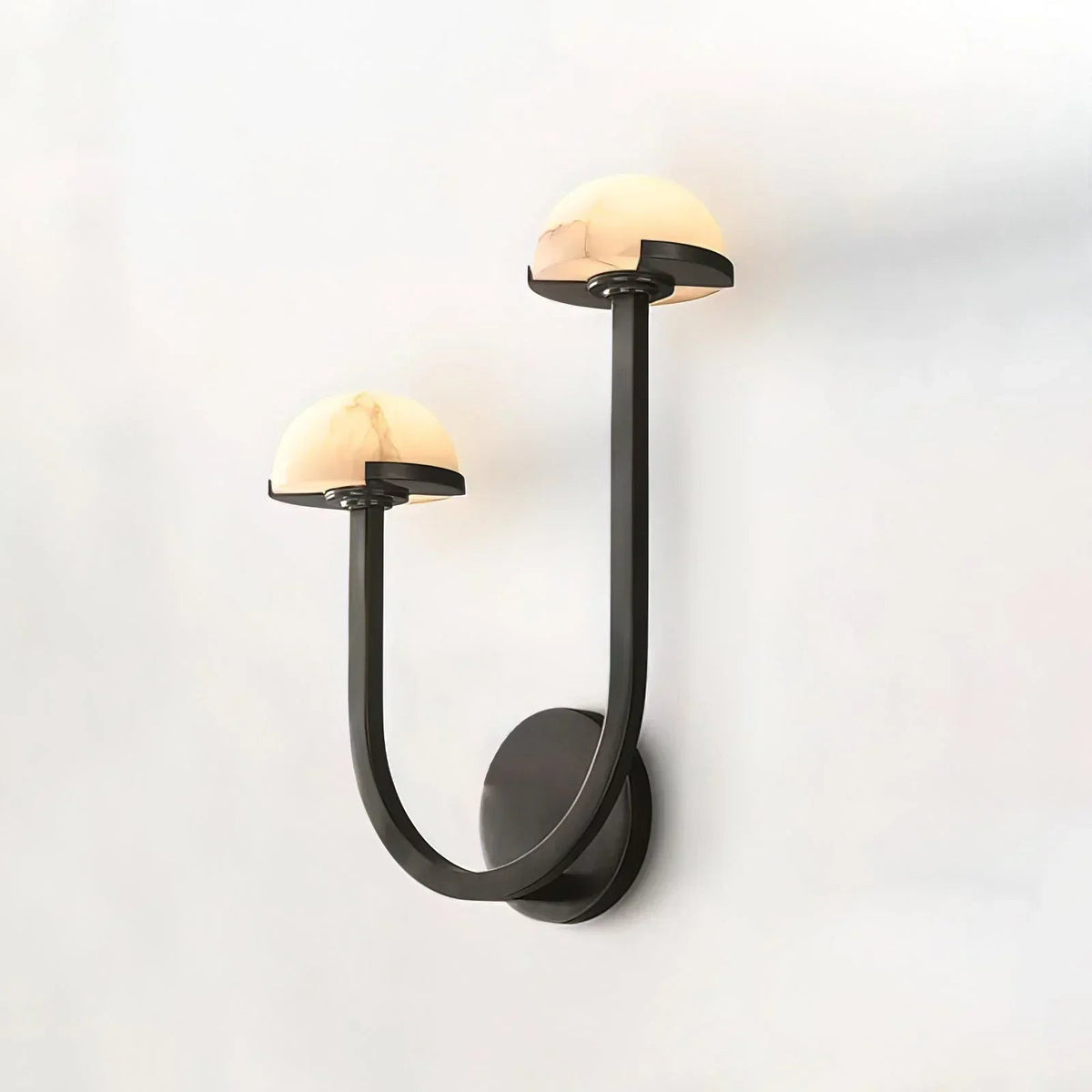 Mushroom Wall Light in alabaster for Hallway by AUVIELIGHT