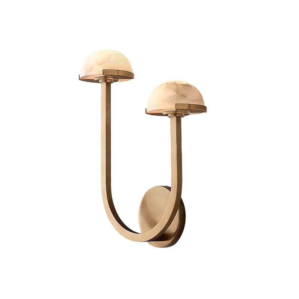 Mushroom Wall Light in alabaster for Hallway by AUVIELIGHT