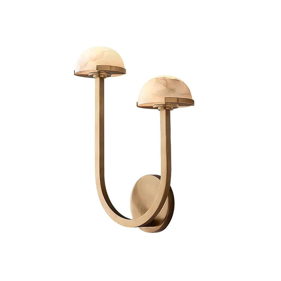Mushroom Wall Light in alabaster for Hallway by AUVIELIGHT