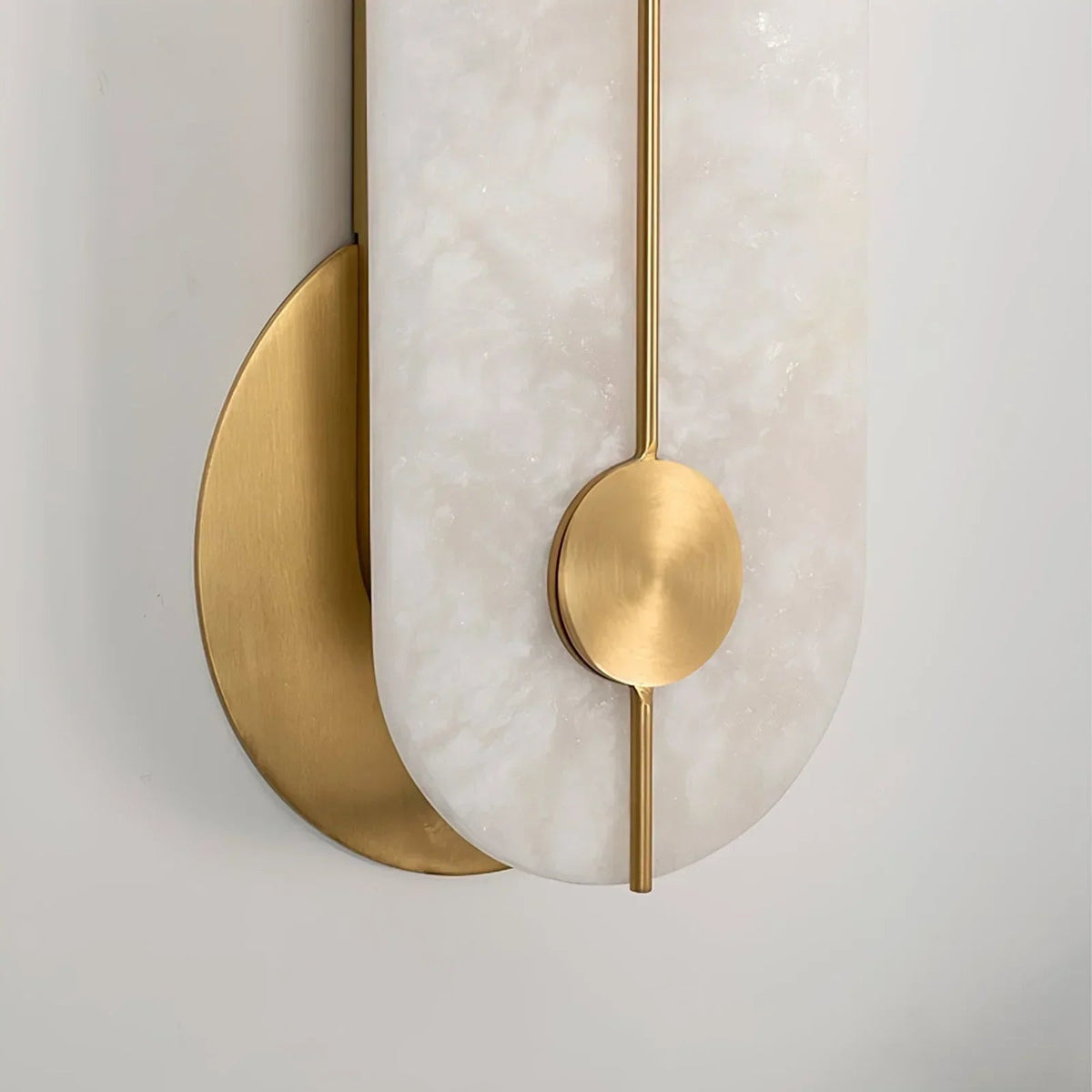 Obvara Oval Wall Light in alabaster for Hallway by AUVIELIGHT