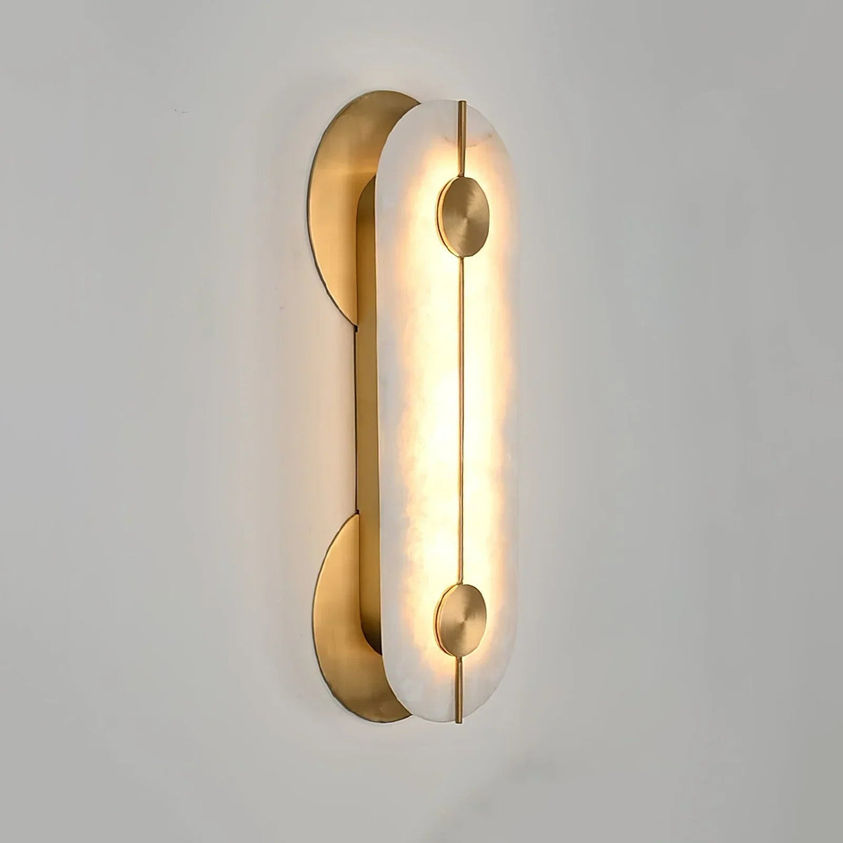 Obvara Oval Wall Light in alabaster for Hallway by AUVIELIGHT