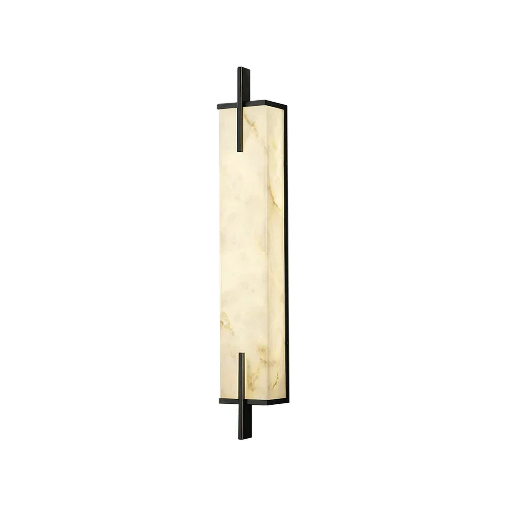 Calliope Rectangle Wall Sconce in alabaster for Hallway by AUVIELIGHT