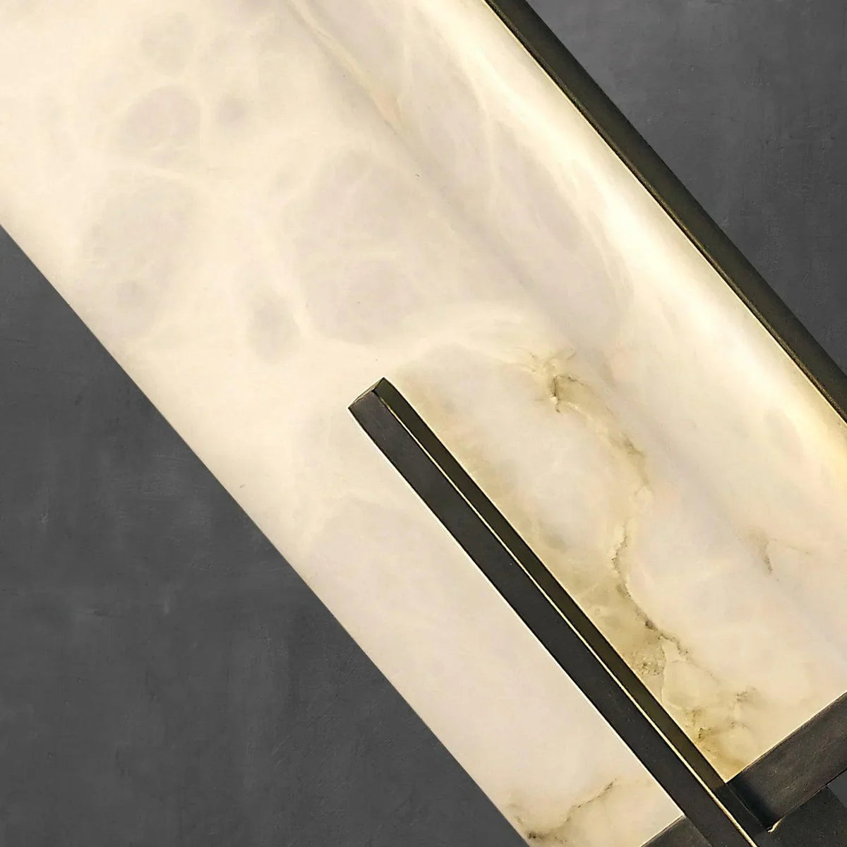 Calliope Rectangle Wall Sconce in alabaster for Hallway by AUVIELIGHT