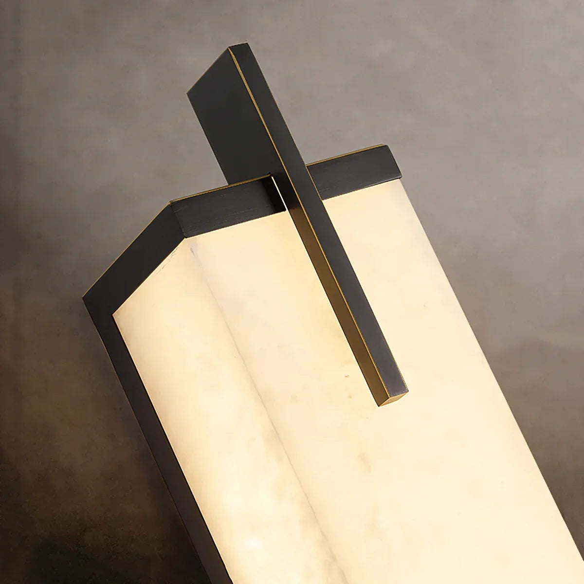 Calliope Rectangle Wall Sconce in alabaster for Hallway by AUVIELIGHT