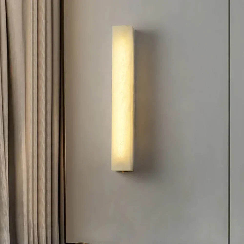 Rectangle Wall Sconce in alabaster for Hallway by AUVIELIGHT