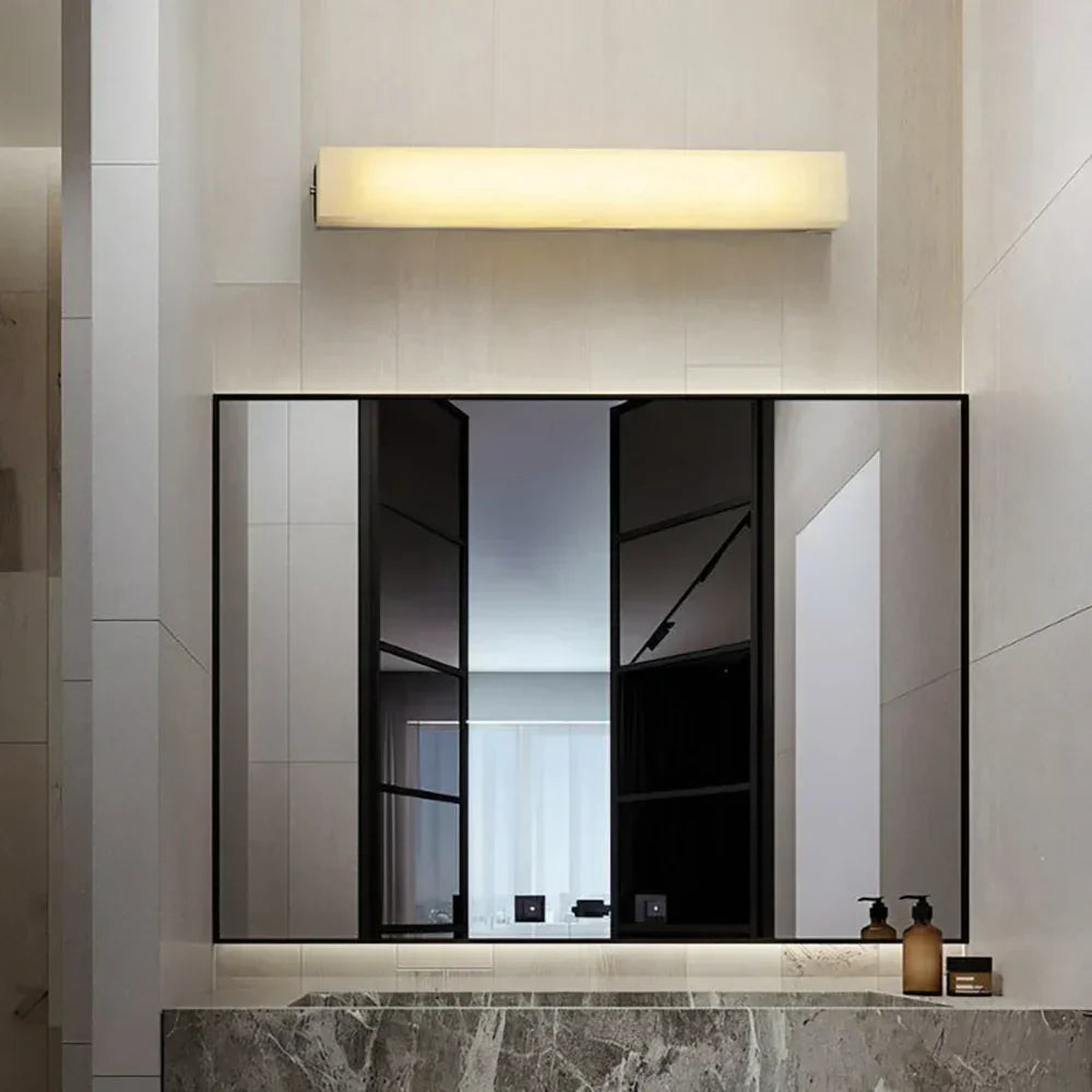 Rectangle Wall Sconce in alabaster for Hallway by AUVIELIGHT