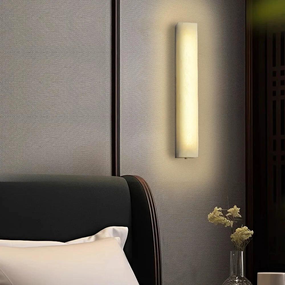 Rectangle Wall Sconce in alabaster for Hallway by AUVIELIGHT