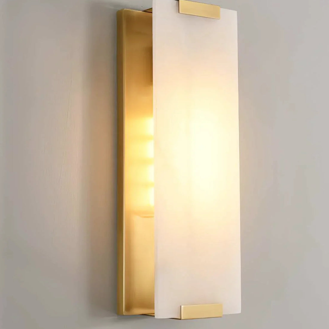 Roux Wall Light in alabaster for Hallway by AUVIELIGHT