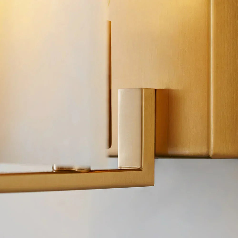 Square Wall Sconce in alabaster for Hallway by AUVIELIGHT