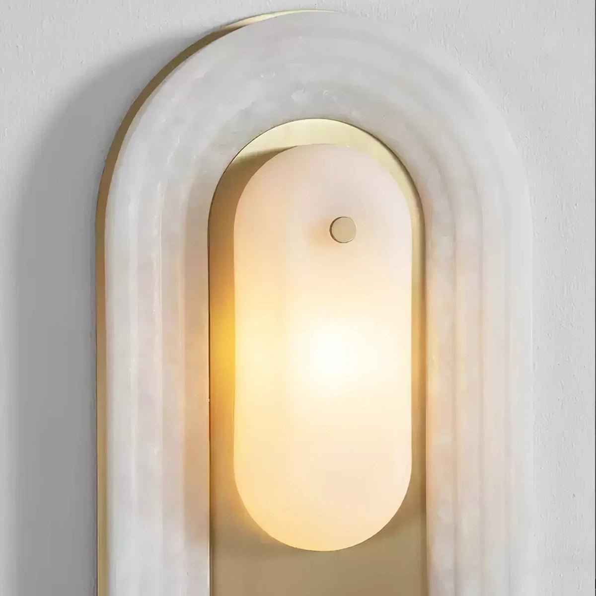 Cascada Stacked Wall Sconce in alabaster for Hallway by AUVIELIGHT