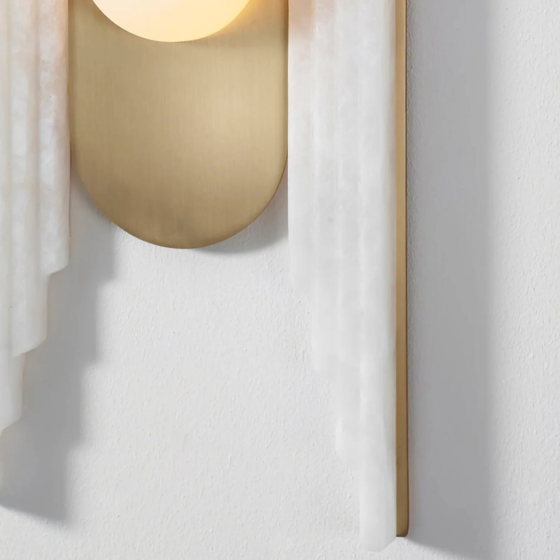Cascada Stacked Wall Sconce in alabaster for Hallway by AUVIELIGHT