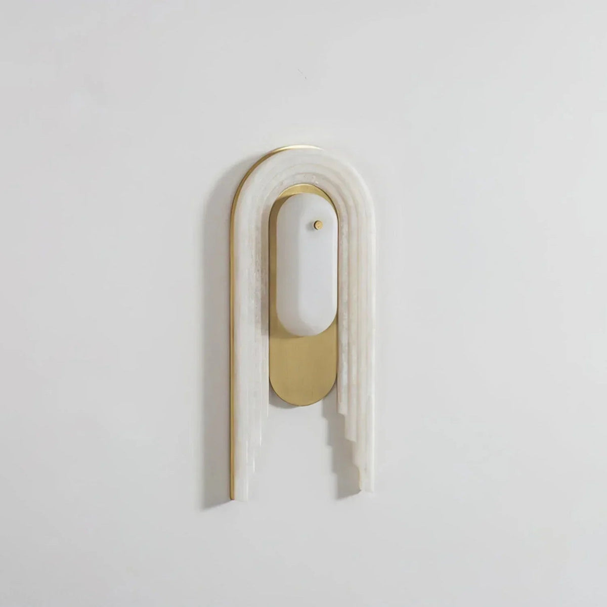 Cascada Stacked Wall Sconce in alabaster for Hallway by AUVIELIGHT