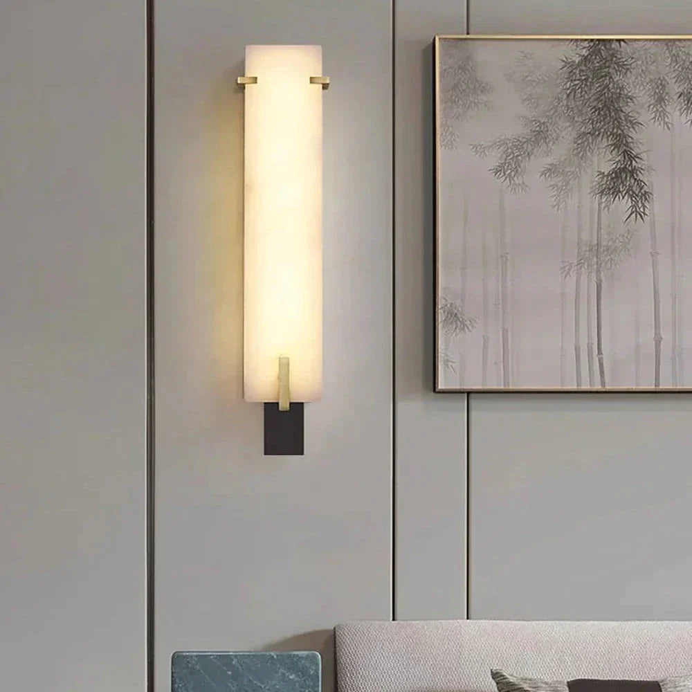 Modern Wall Light in alabaster for Hallway by AUVIELIGHT
