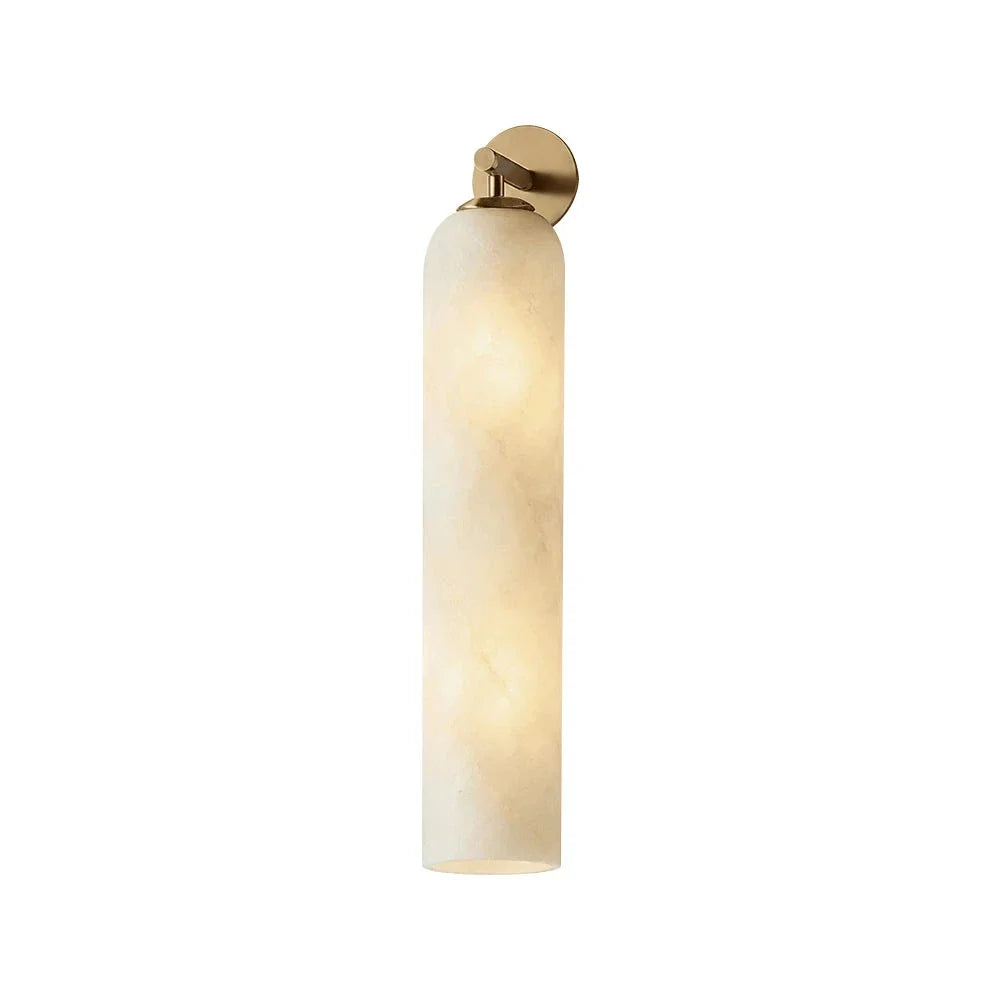 Tube Cylinder Wall Sconce in alabaster for Hallway by AUVIELIGHT