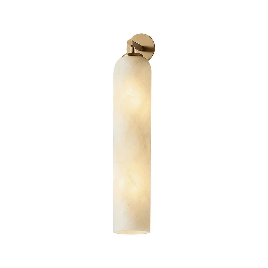 Tube Cylinder Wall Sconce in alabaster for Hallway by AUVIELIGHT