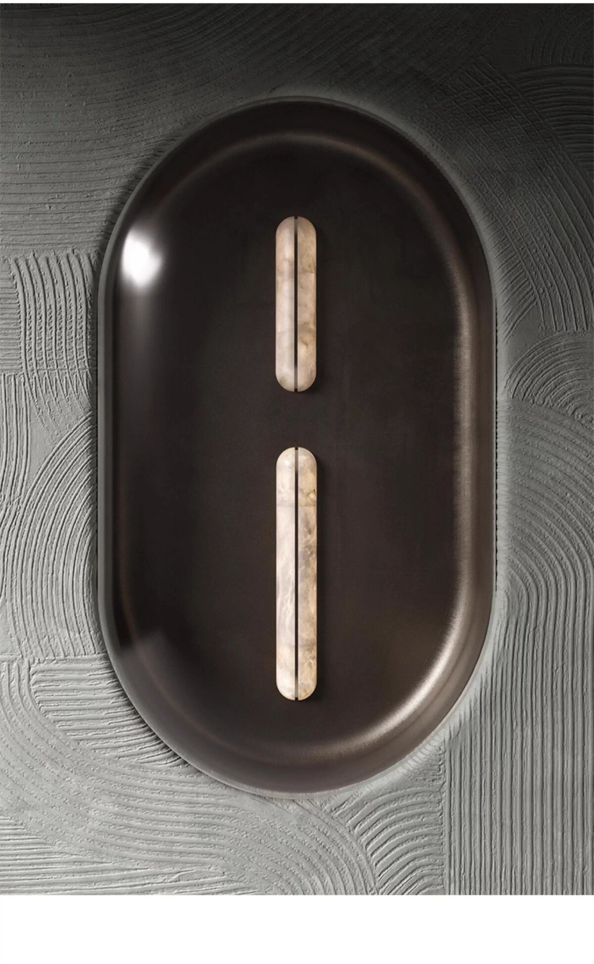 Vertical Wall Sconce in alabaster for Hallway by AUVIELIGHT