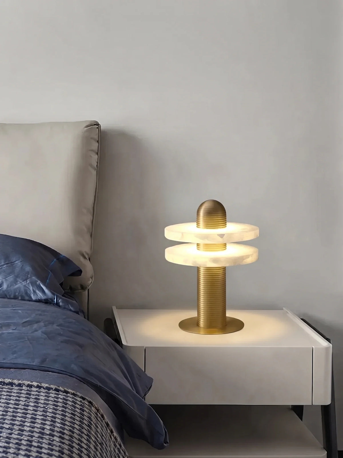 Column Lamp in alabaster for Living Room by AUVIELIGHT