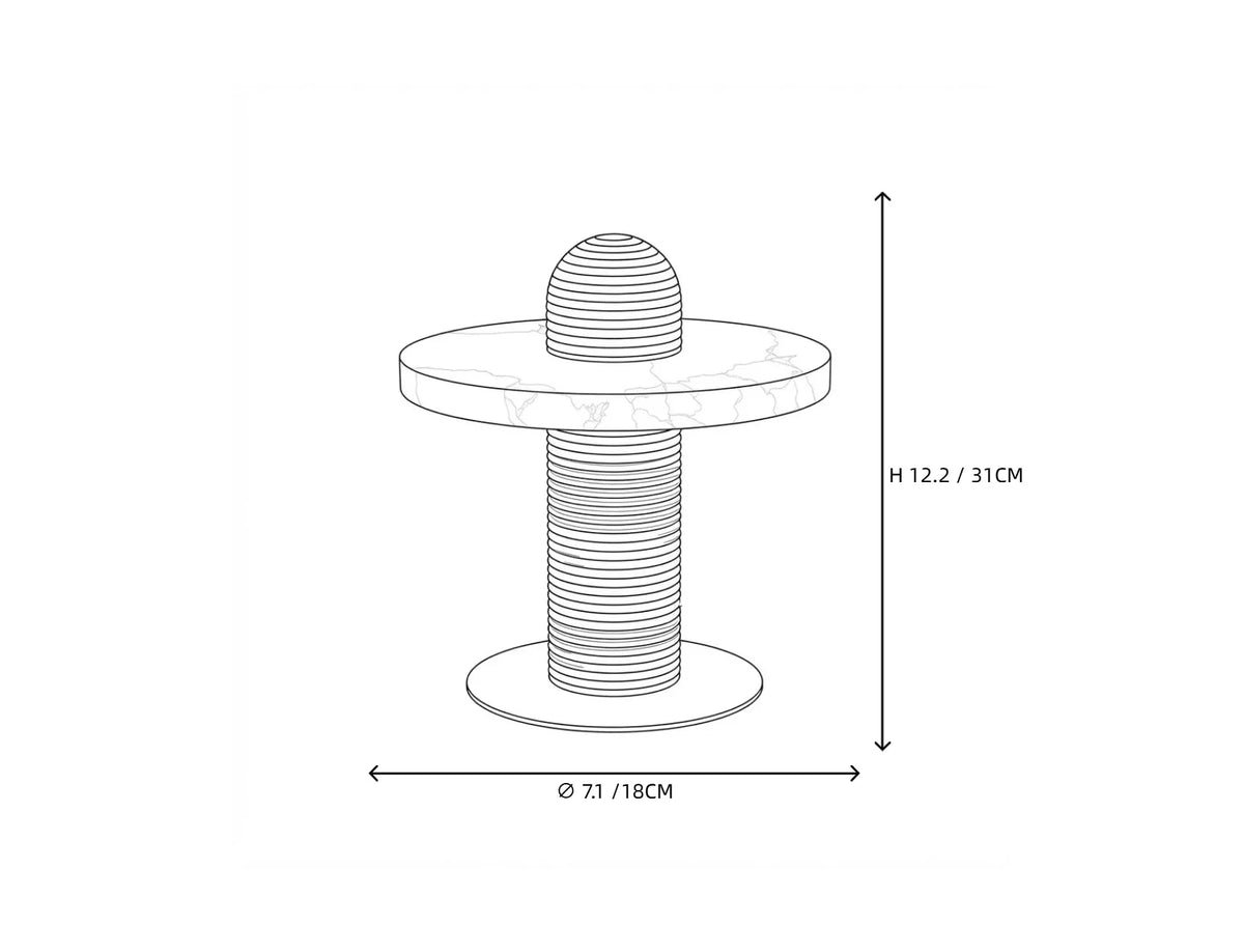Column Lamp in alabaster for Living Room by AUVIELIGHT