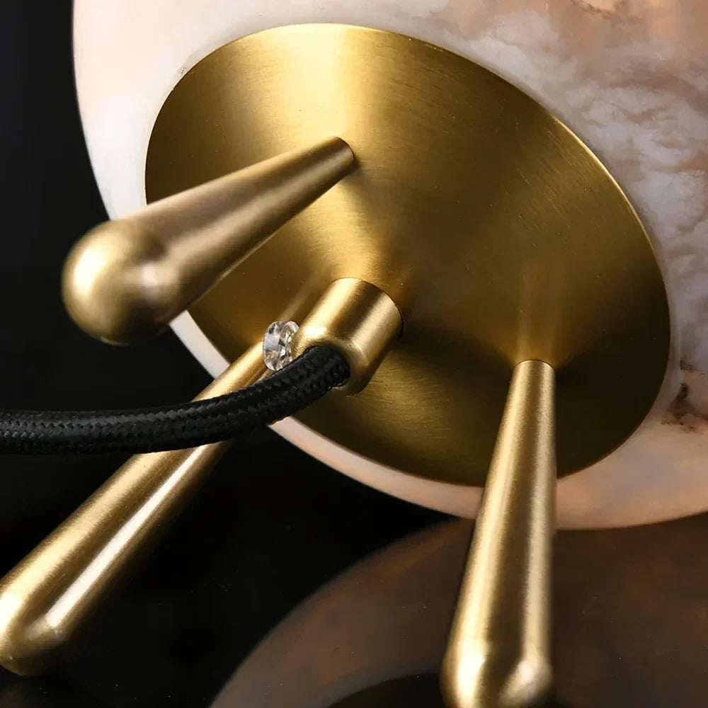 Tripod Lamp in alabaster for Living Room by AUVIELIGHT