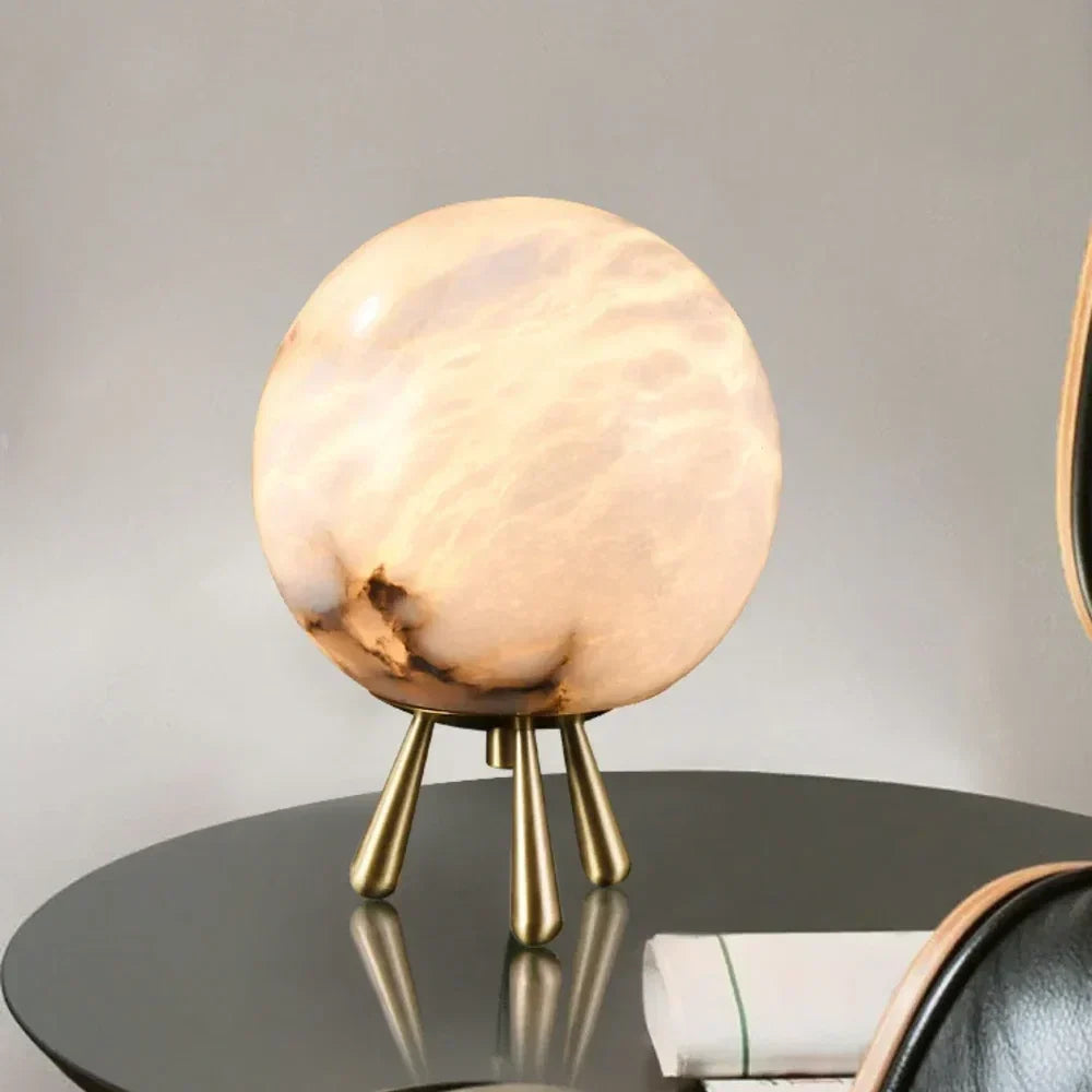 Tripod Lamp in alabaster for Living Room by AUVIELIGHT