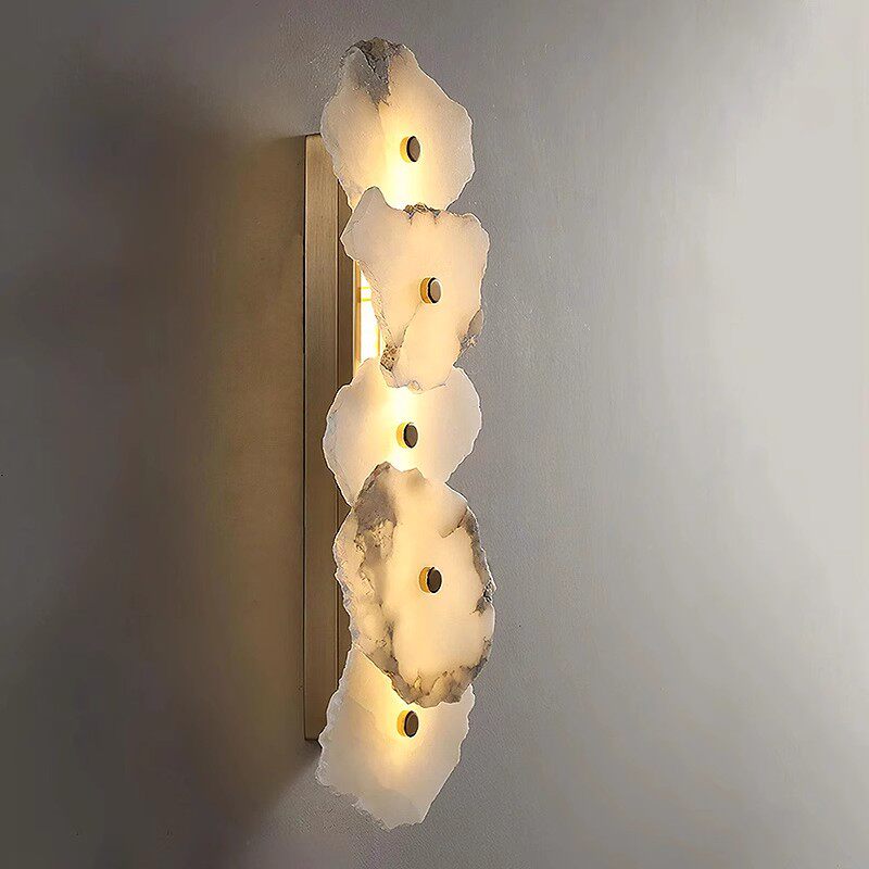 Cascade Wall Sconce in alabaster for Hallway by AUVIELIGHT