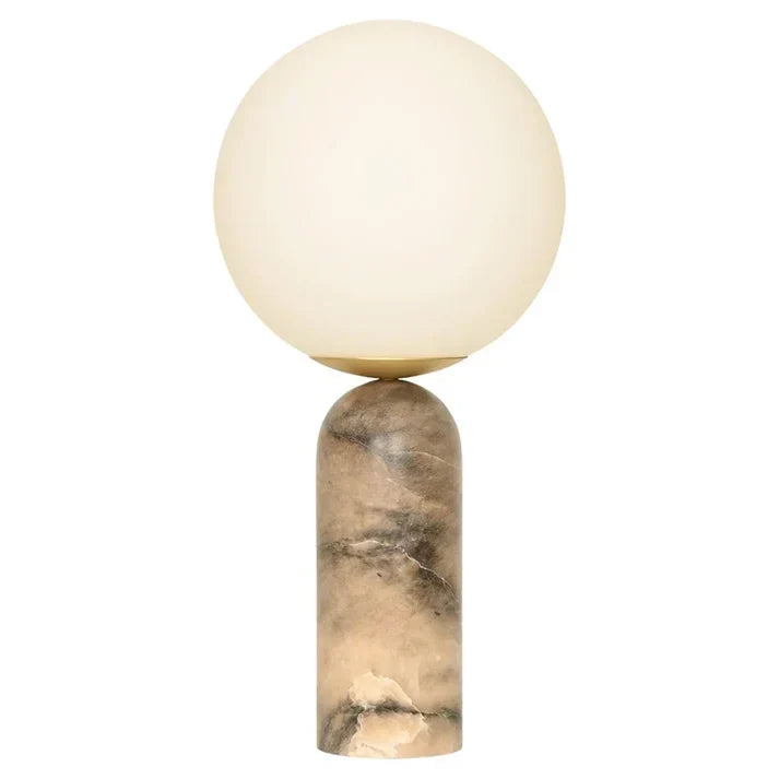 Column Globe Table Lamp in alabaster for Living Room by AUVIELIGHT, D 15cm x H 40cm / ∅ 6″ x H 15.8″ / Purple / AU plug and 3 other sizes
