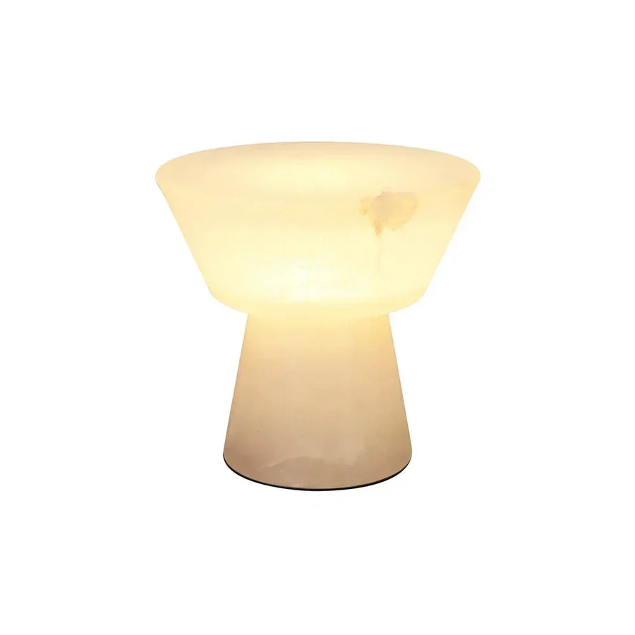 Conical Table Lamp in alabaster for Living Room by AUVIELIGHT