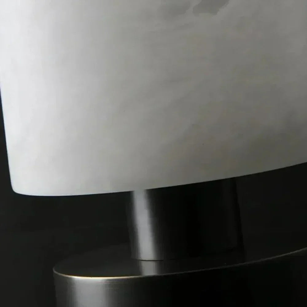 Cylinder Table Lamp in alabaster for Living Room by AUVIELIGHT